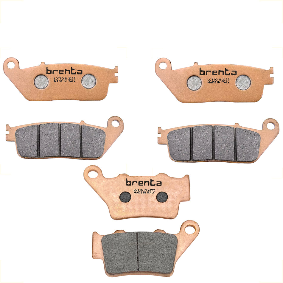 KIT BALATAS FRENO DELANTERO Y TRASERO - SINTERIZADAS - BRENTA 4059/FA226/07HO30 - 4088/FA208/FA213/07BB02 - ITALIA