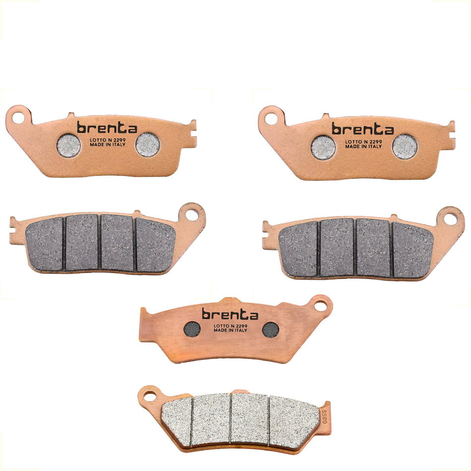 KIT BALATAS FRENO DELANTERO Y TRASERO - SINTERIZADAS - BRENTA 4059/FA226/07HO30 - 4090/FA209/07BB03 - ITALIA