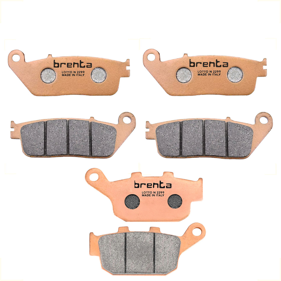 KIT BALATAS FRENO DELANTERO Y TRASERO - SINTERIZADA - BRENTA 4059/FA226/07HO30 - 4155/FA496/07HO36 - ITALIA