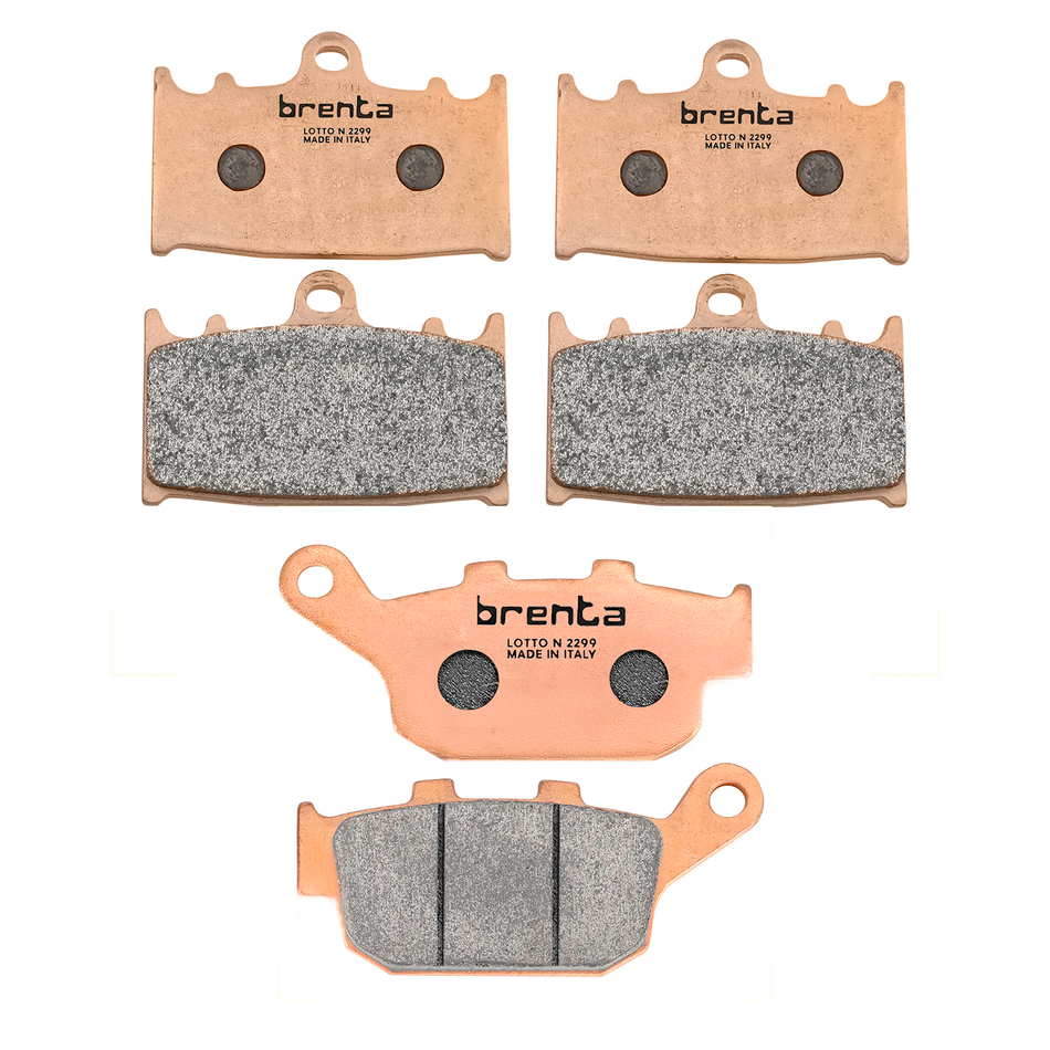 KIT BALATAS FRENO DELANTERO Y TRASERO - SINTERIZADAS - BRENTA 4062/FA158/07KA13 - 4155/FA496/07HO36 - ITALIA