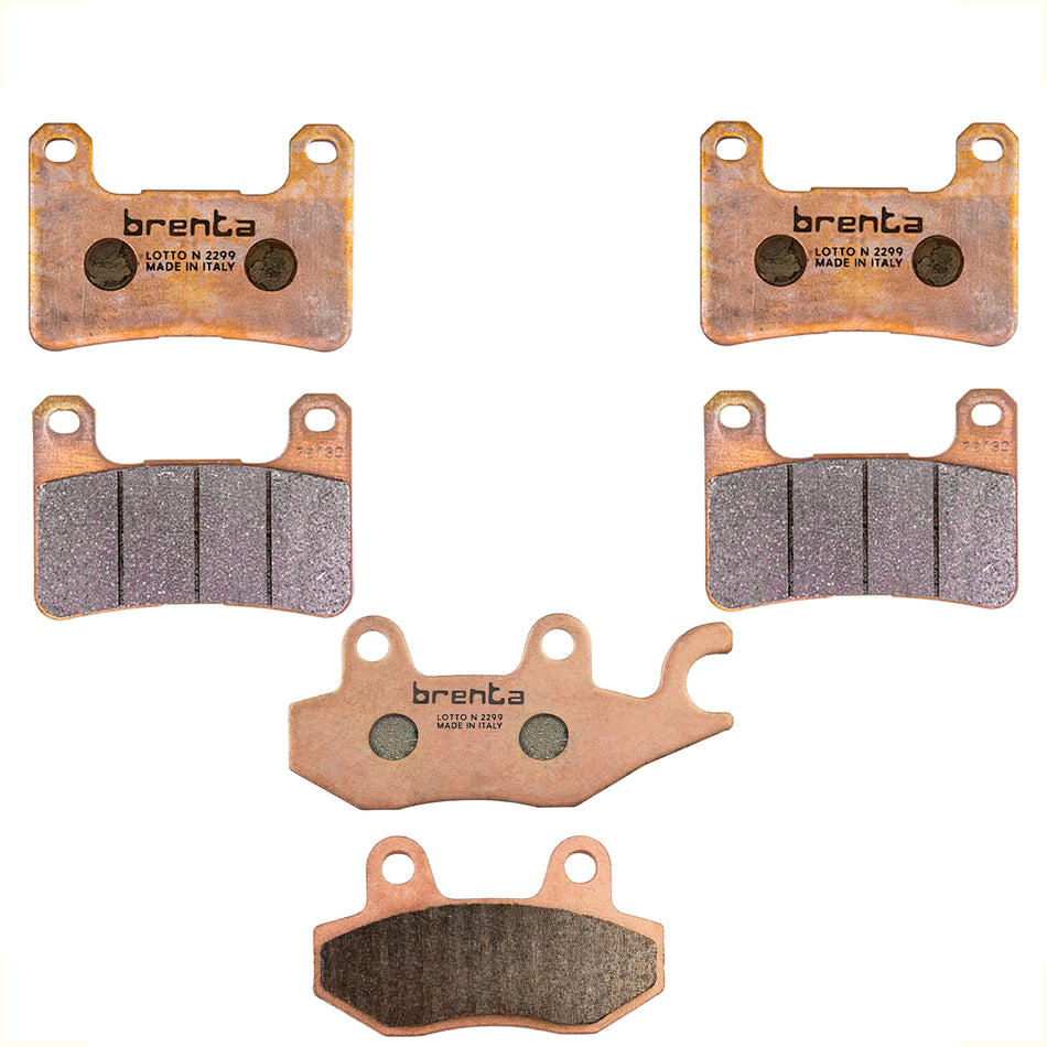 KIT BALATAS FRENO DELANTERO Y TRASERO - SINTERIZADAS - BRENTA 4117/FA379/07SU27 - 4063/FA135/FA214/07SU12 - ITALIA
