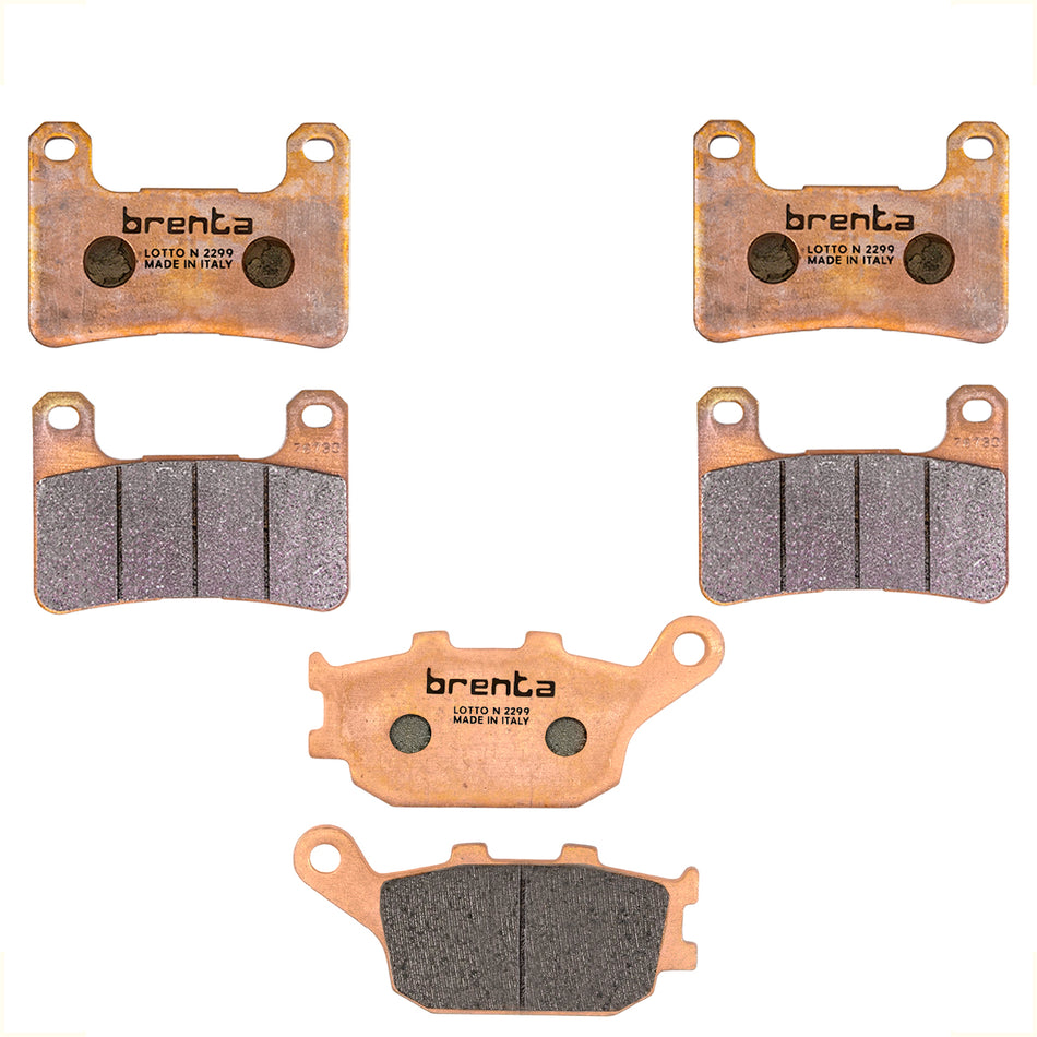 KIT BALATAS FRENO DELANTERO Y TRASERO - SINTERIZADA - BRENTA 4117/FA379/07SU27 - 4072/FA174/07HO36 - ITALIA