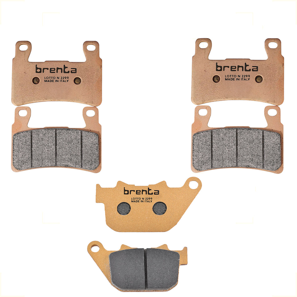 KIT BALATAS FRENO DELANTERO Y TRASERO - SINTERIZADA PRO - BRENTA 7170/FA296/07HD20 - 7167/FA387/07HD14 - ITALIA