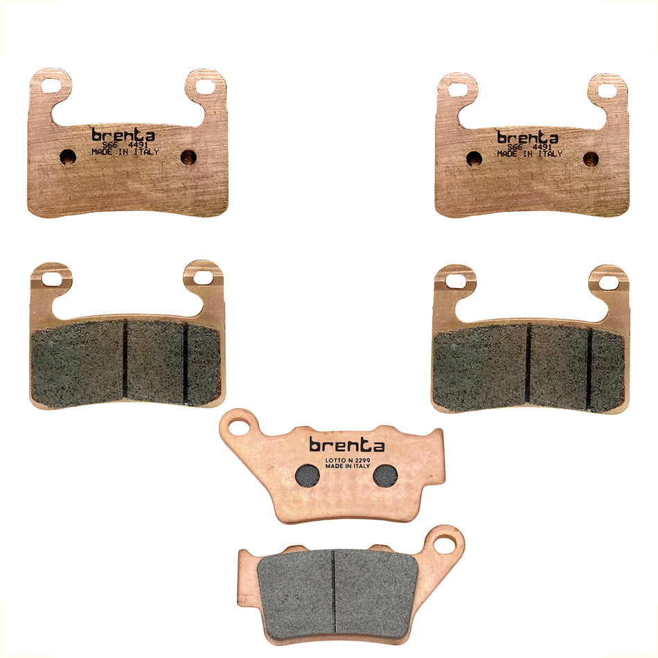 KIT BALATAS FRENO DELANTERO Y TRASERO - SINTERIZADA PRO - BRENTA 7206/FA724/07GR90 - 4088/FA208/FA213/07BB02 - ITALIA