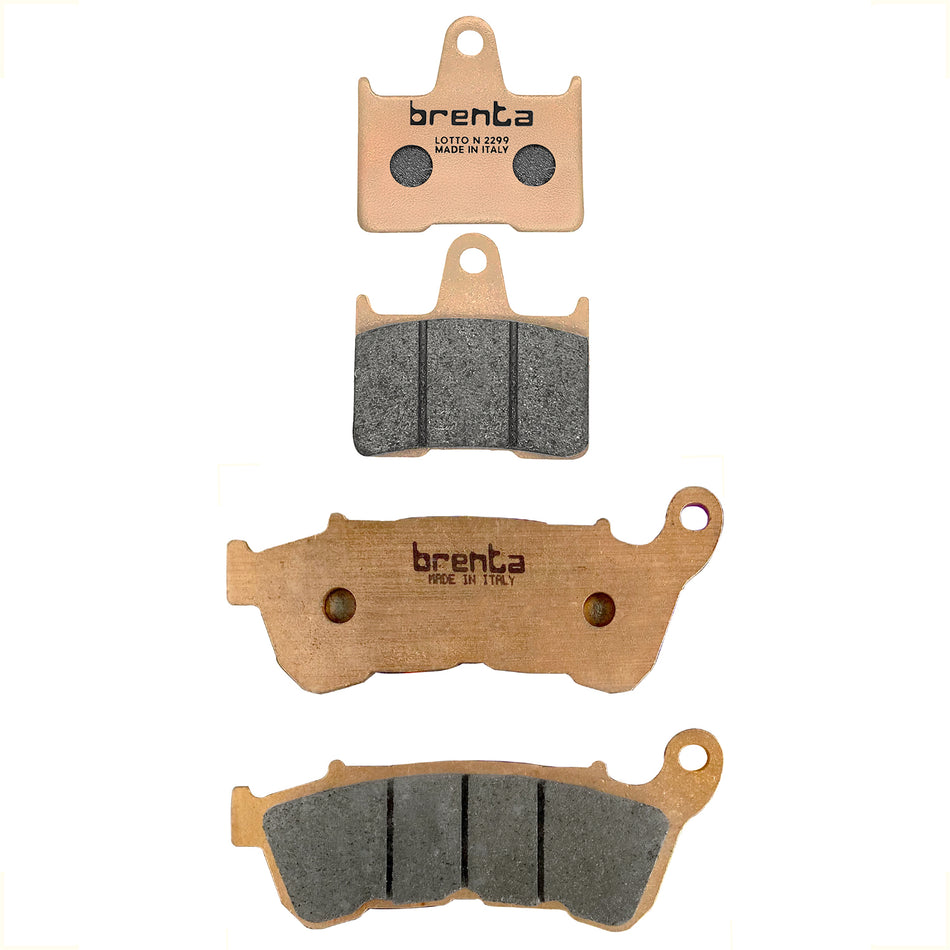 KIT BALATAS FRENO DELANTERO Y TRASERO HARLEY DAVIDSON 883 SUPER LOW -  XL 883 IRON - 883 ROADSTER - 1200 CUSTOM - SINTERIZADA PRO - BRENTA