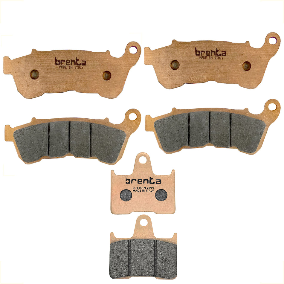 KIT BALATAS FRENO DELANTERO Y TRASERO - SINTERIZADA PRO - BRENTA 7225/FA640/07HD22 - 4137/FA254/07KA21 - ITALIA