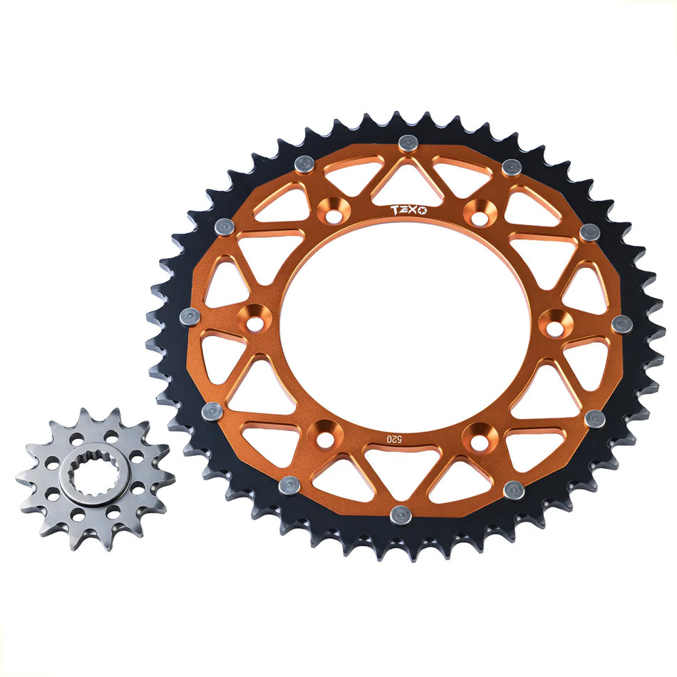 KIT ENGRANE SPROCKET KTM EXC/EXC-F - SX/SX-F - XC/XC-F - XC-W/XCF-W 52T/14T - TEX
