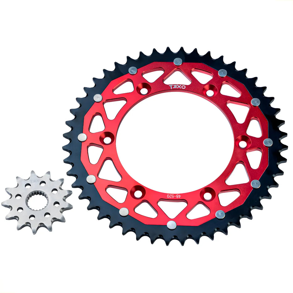 KIT ENGRANE SPROCKET H CRF 250R 04-17 - CRF 250X 04-17 - CR 125R 04-07 48T/13T - TEX