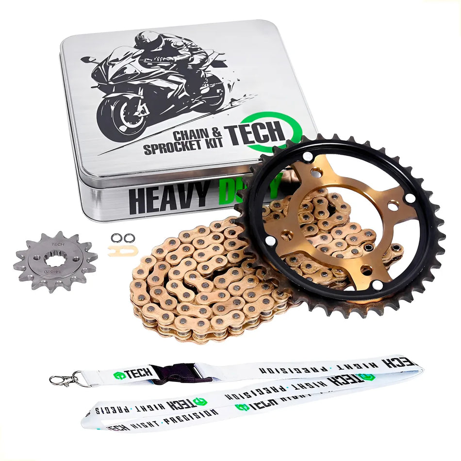 KIT DE ARRASTRE HONDA CB TWISTER 300 -  CON ORING - GOLD - TECH