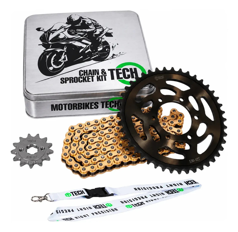 KIT DE ARRASTRE  ITALIKA 250Z - RT 250 - DM 250 16-18 -  REFORZADO - GOLD - TECH