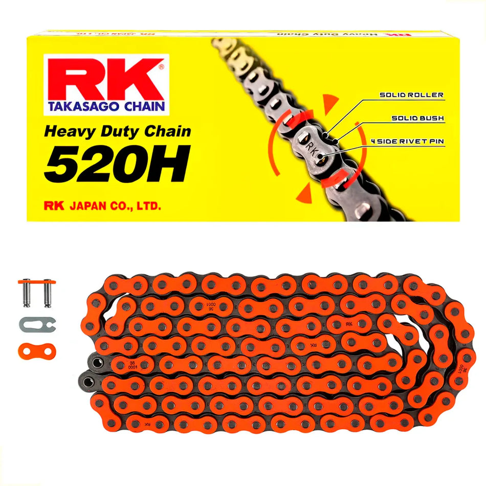 CADENA 520H X 120L REFORZADA NARANJA - RK