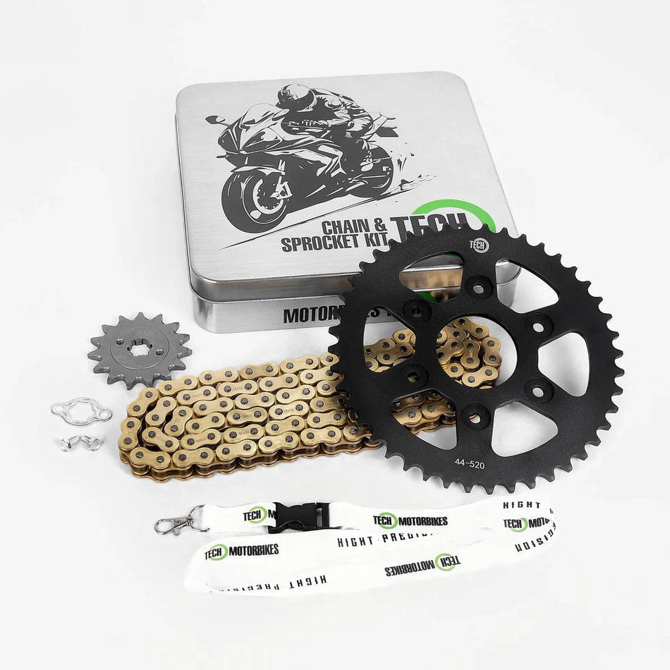 KIT DE ARRASTRE BAJAJ PULSAR N250  -  REFORZADO - GOLD - TECH