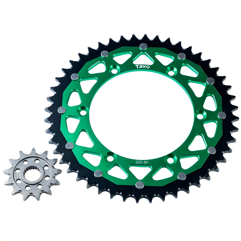 KIT ENGRANE SPROCKET PIÑON KAWASAKI KX 250 F 04-25 - 49T/13T - TEX