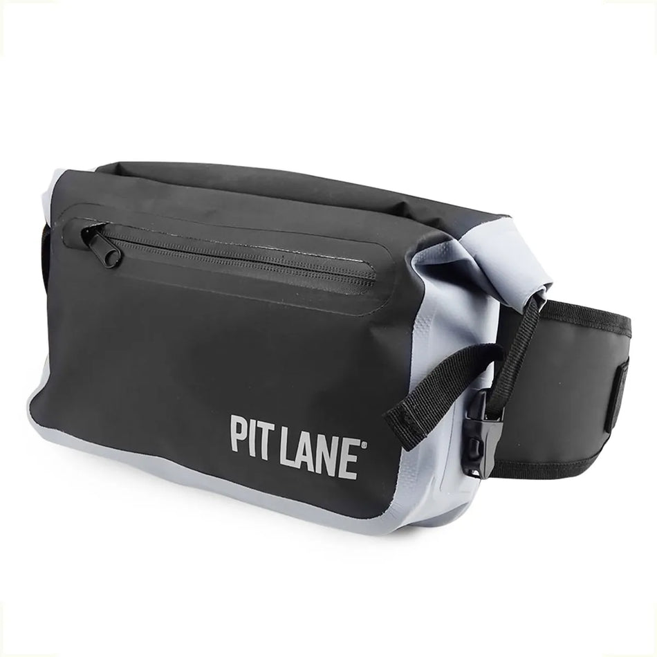 MALETA CANGURERA PARA MOTORISTA - IMPERMEABLE - GRIS/NEGRO - PIT LANE