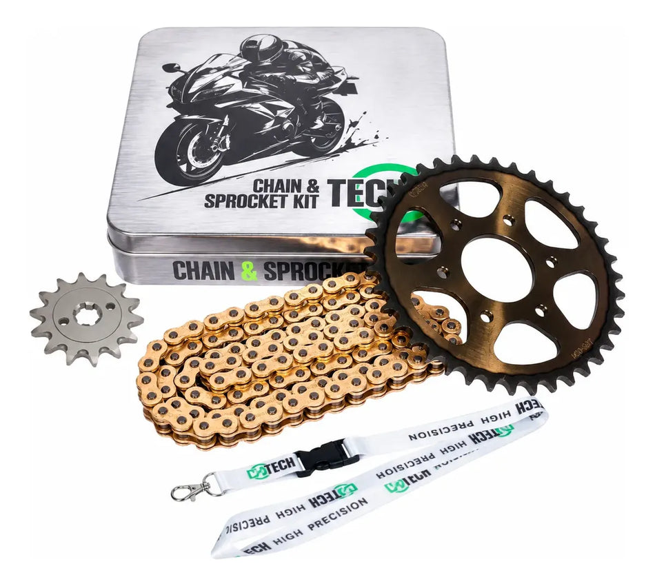 KIT DE ARRASTRE BAJAJ PULSAR NS 200 - AS 200 - REFORZADO - GOLD - TECH