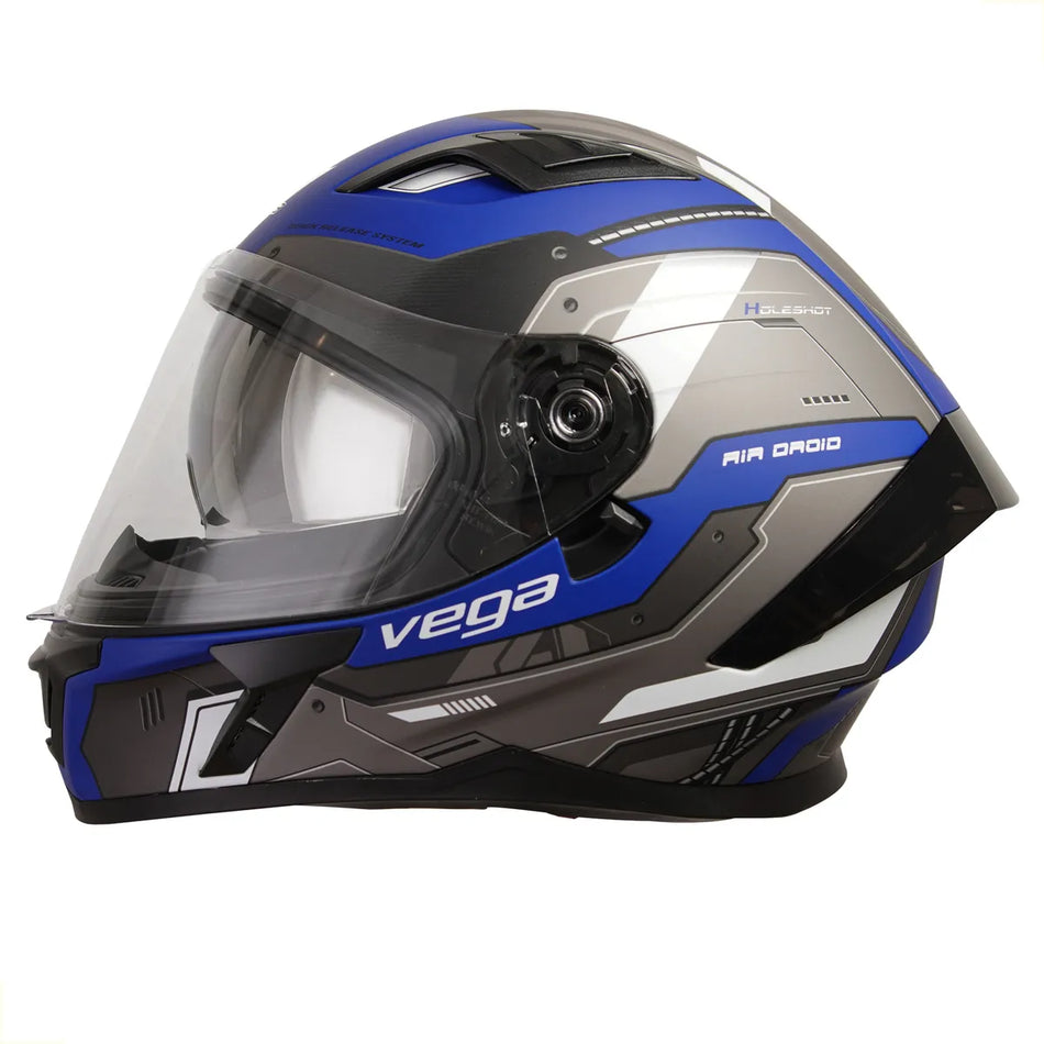 CASCO VEGA HELMET HOLESHOT AIRDROID - DOT CERTIFICADO - AZUL