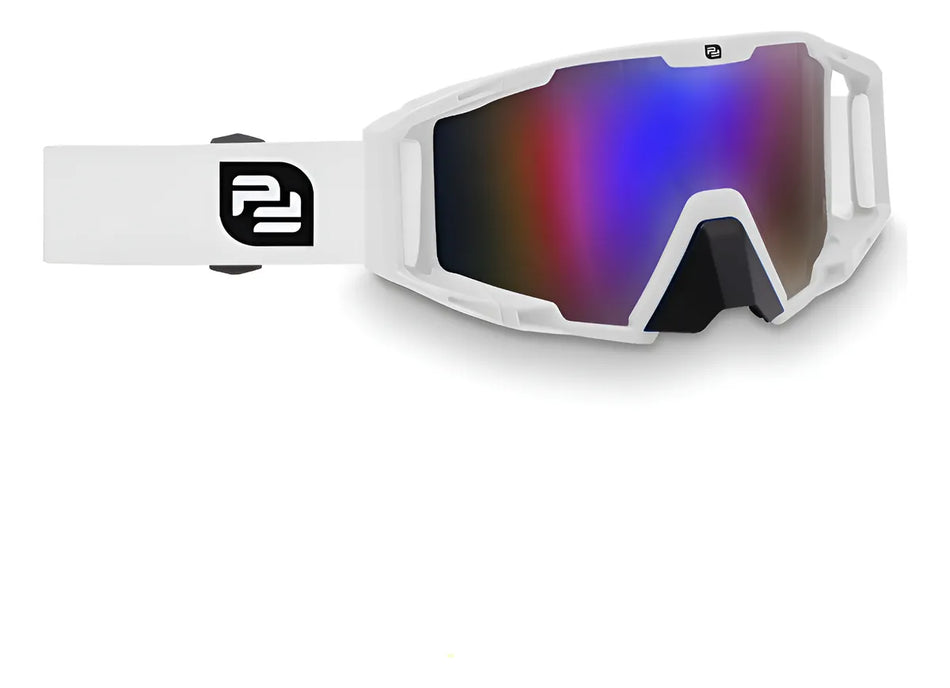 GOGGLES GAFAS TACTICOS MOTOCROSS MX2 - BLANCO/NEGRO - PRO FACTORY