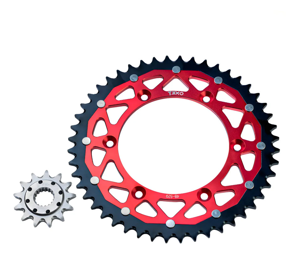 KIT ENGRANE SPROCKET H CRF 450R - CRF 450X - CR 250R 92-08 - CRF 250R 22-26 48T/13T - TEX