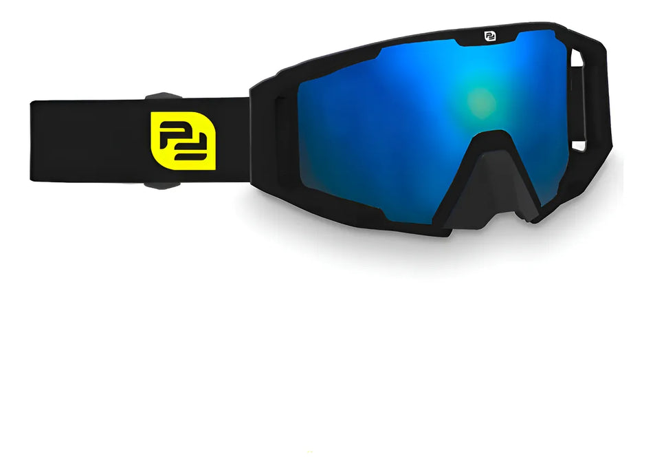 GOGGLES GAFAS TACTICOS MOTOCROSS MX2 - NEGRA / AMARILLO- PRO FACTORY