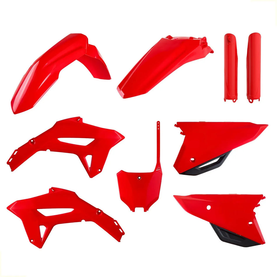 KIT DE PLASTICOS HONDA CRF 450R/250R 22-24- ROJO/NEGRO - POLISPORT