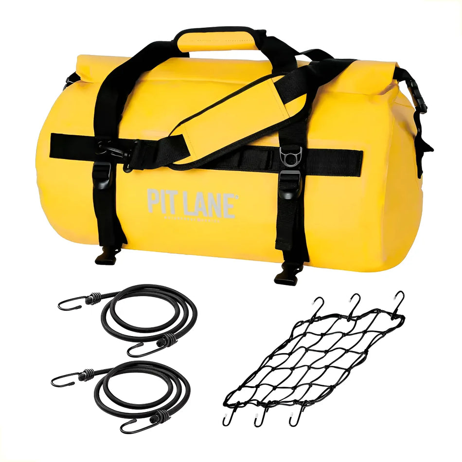 MALETA BOLSA TRASERA 35 LTS - IMPERMEABLE - UNIVERSAL - AMARILLO - PIT LANE