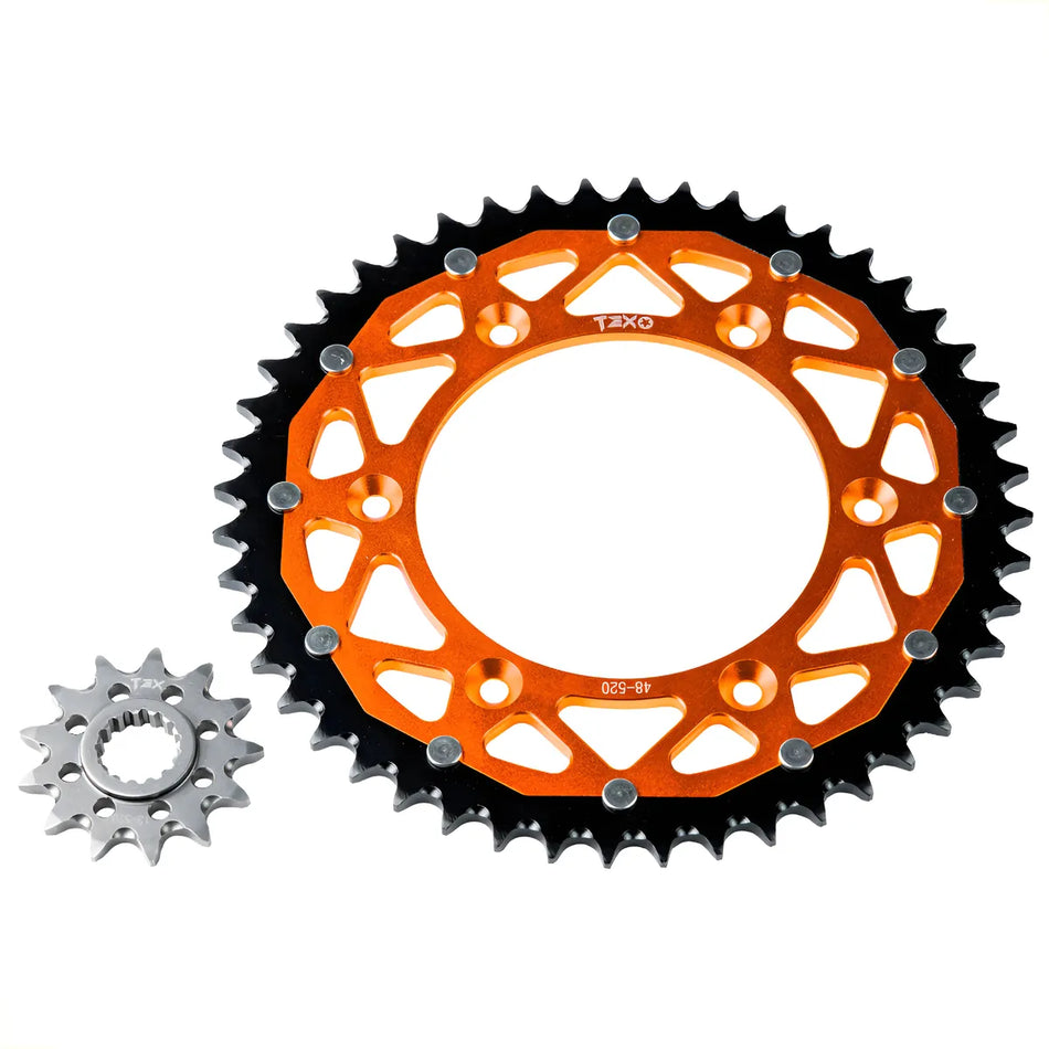 KIT ENGRANE SPROCKETS KTM SX/SX-F- EXC/EXC-F XC/XC-W XC-F/XCF-W - 48T/13T - TEX