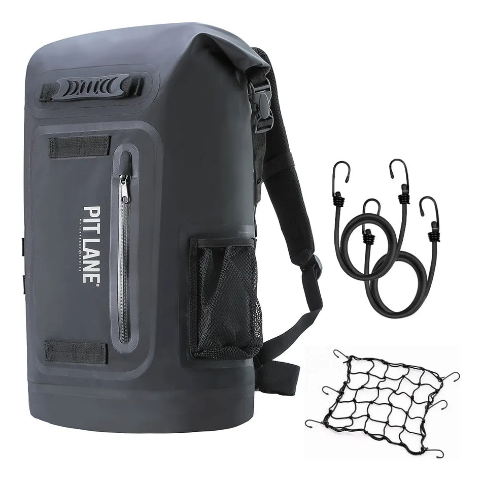 MOCHILA MALETA  - 30 LTS - IMPERMEABLE - UNISEX - NEGRO - PIT LANE