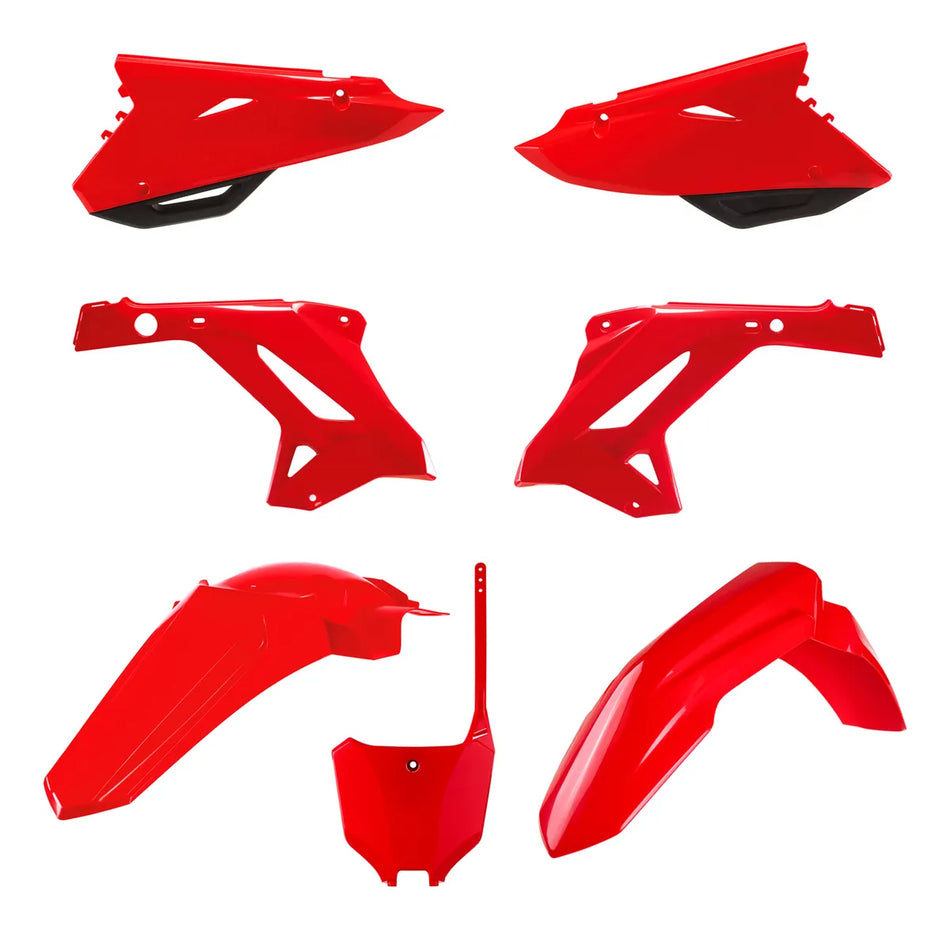 KIT DE PLASTICOS HONDA CR 125R/250R 02-07 - ROJO/NEGRO - PORLISPORT