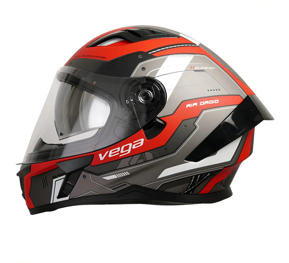 CASCO VEGA HELMET HOLESHOT AIRDROID - DOT CERTIFICADO - ROJO