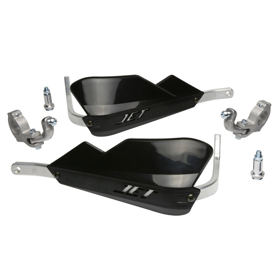 CUBRE PUÑOS ALUMINIO JET PARA MANUBRIO FAT 28.6MM - ENDURO UNIVERSAL - COLOR NEGRO - BARKBUSTERS