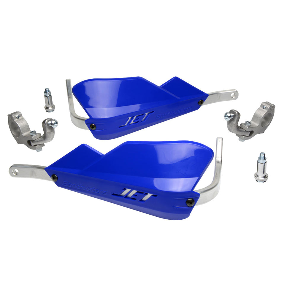 CUBRE PUÑOS ALUMINIO JET PARA MANUBRIO FAT 28.6MM - ENDURO UNIVERSAL - COLOR AZUL - BARKBUSTERS