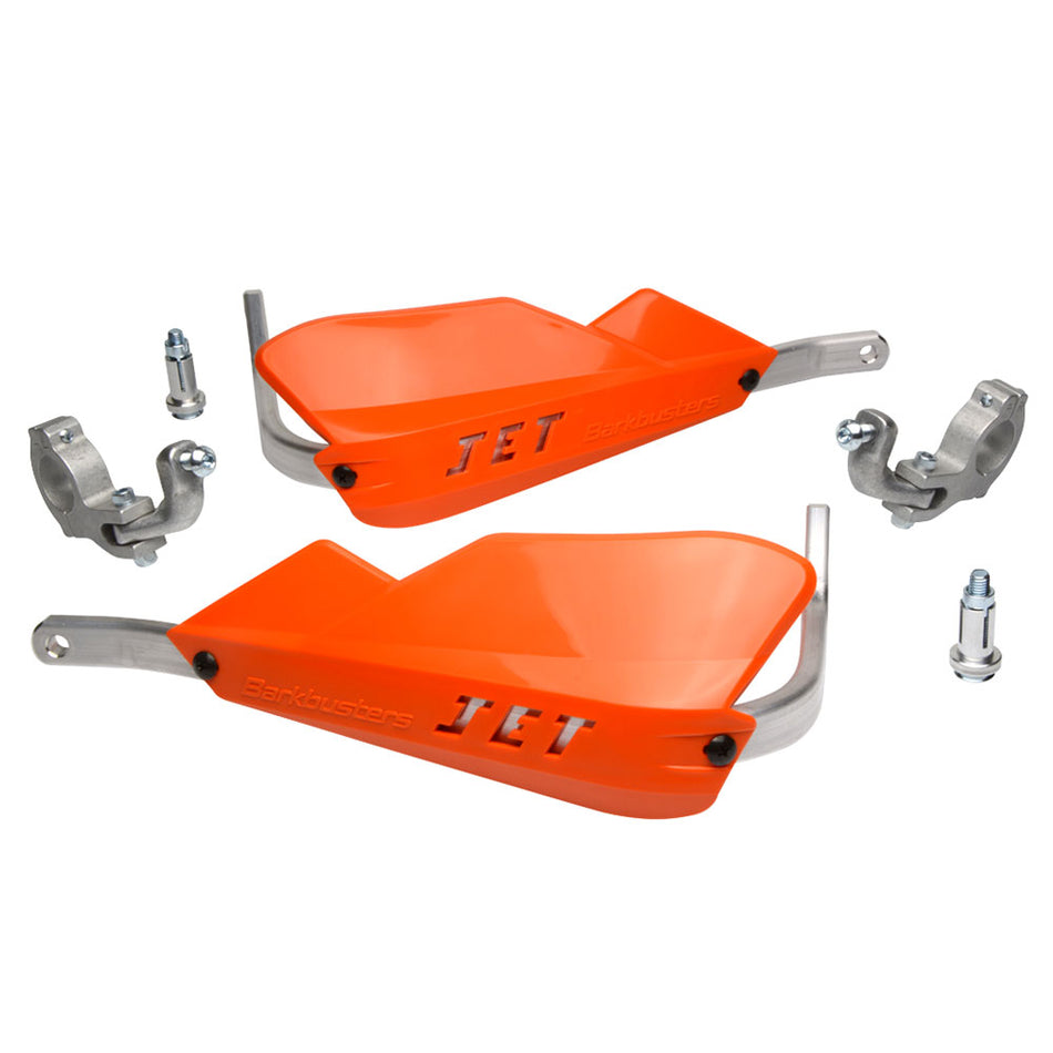 CUBRE PUÑOS ALUMINIO JET PARA MANUBRIO FAT 28.6MM - ENDURO UNIVERSAL - COLOR NARANJA - BARKBUSTERS