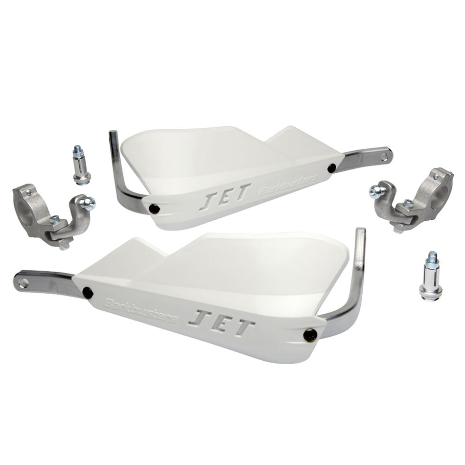 CUBRE PUÑOS ALUMINIO JET PARA MANUBRIO FAT 28.6MM - ENDURO UNIVERSAL - COLOR BLANCO - BARKBUSTERS