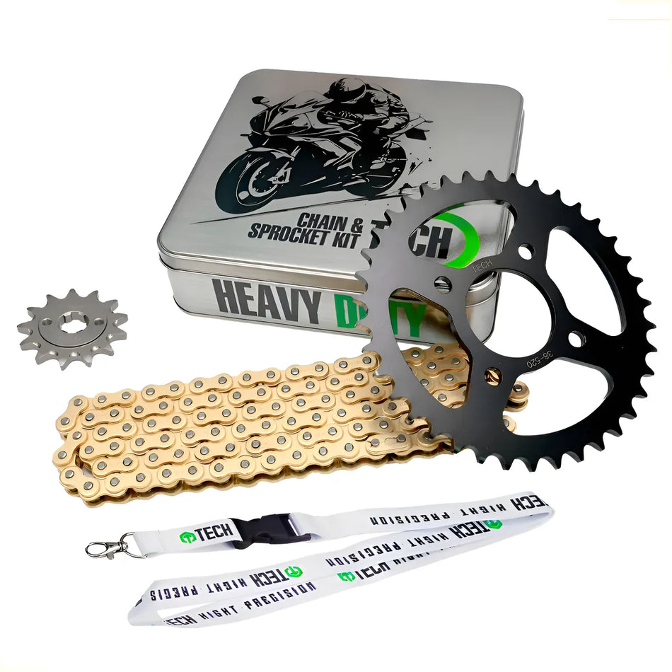 KIT DE ARRASTRE HERO XPULSE 200 T - HERO HUNK 190R -  REFORZADO - GOLD - TECH