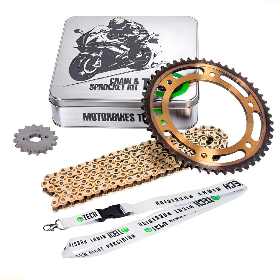 KIT DE ARRASTRE HONDA XR 150L + POTENCIA - XR 125L - REFORZADO - GOLD - TECH