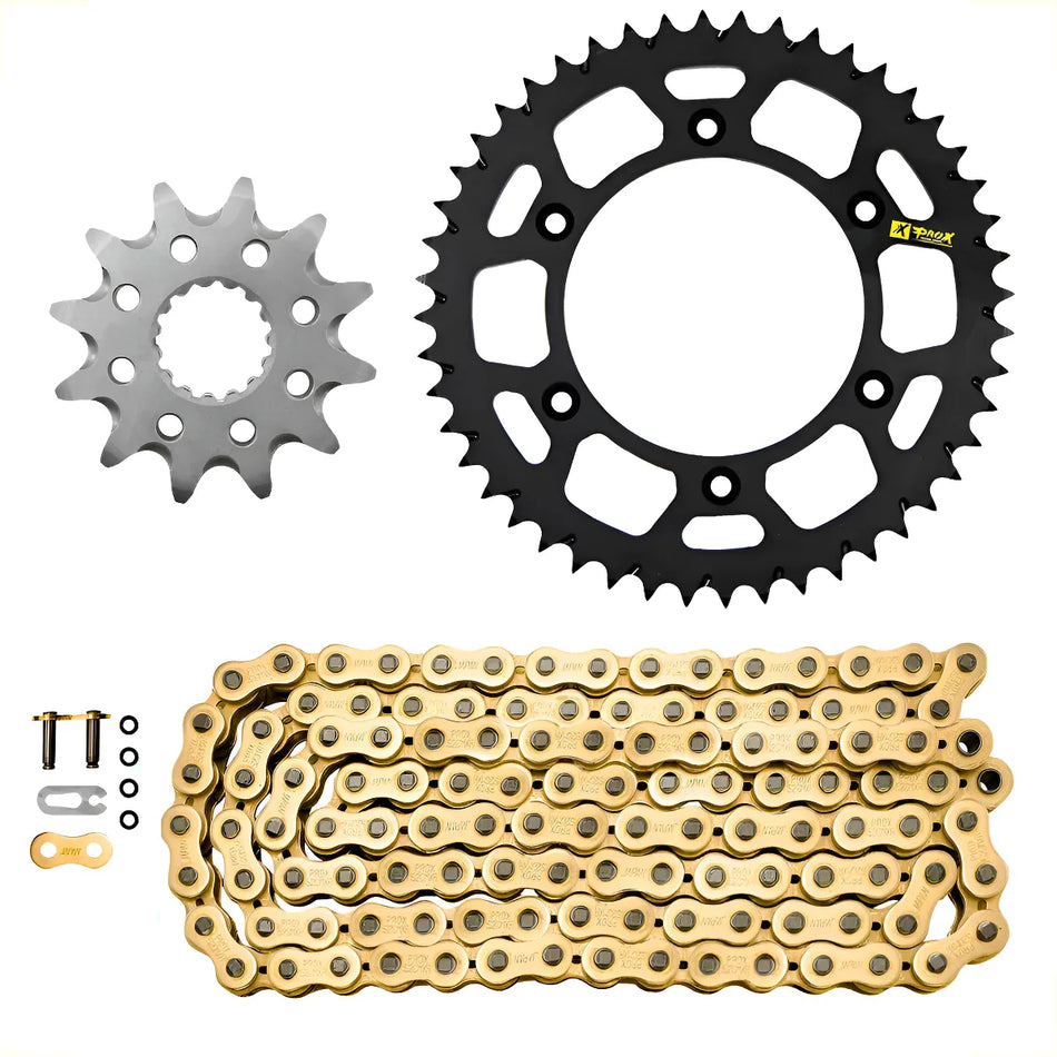 KIT ARRASTRE SPROCKETS CON ORING HUSQVARNA TC 125/150/250 - FC 250/350/450 - TE 125/150/250/300 - FE 250/350/450/501 - 47T/13T - PROX