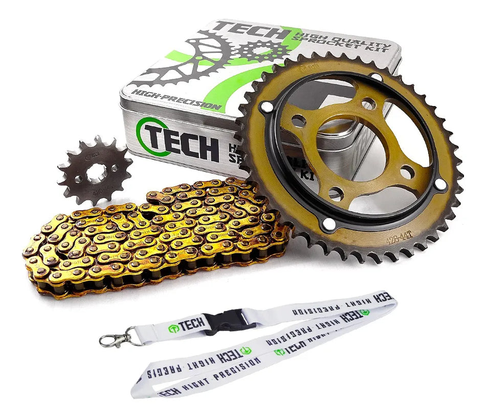 KIT DE ARRASTRE HONDA CBF TWISTER 125 - REFORZADO - GOLD - TECH