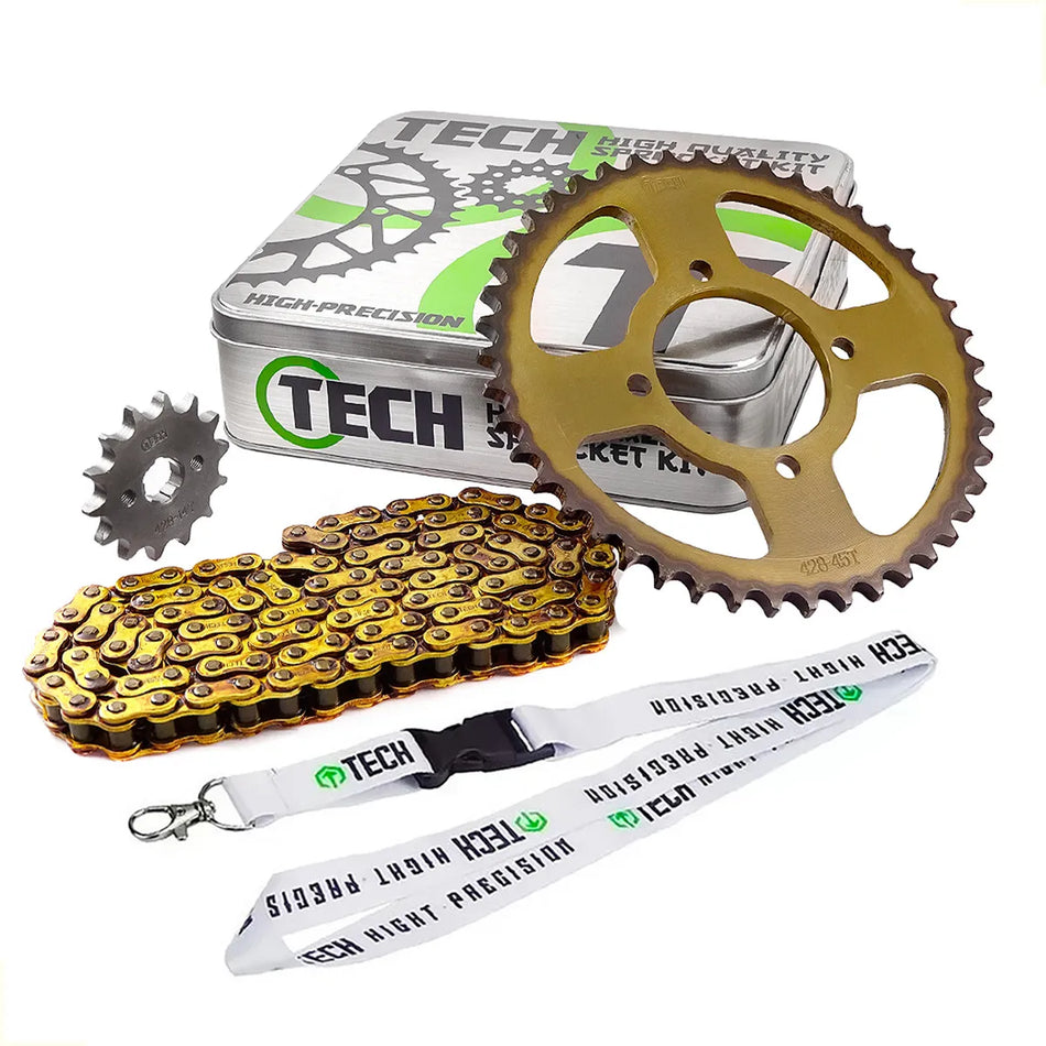 KIT DE ARRASTRE YAMAHA YBR 125 - REFORZADO - GOLD - TECH