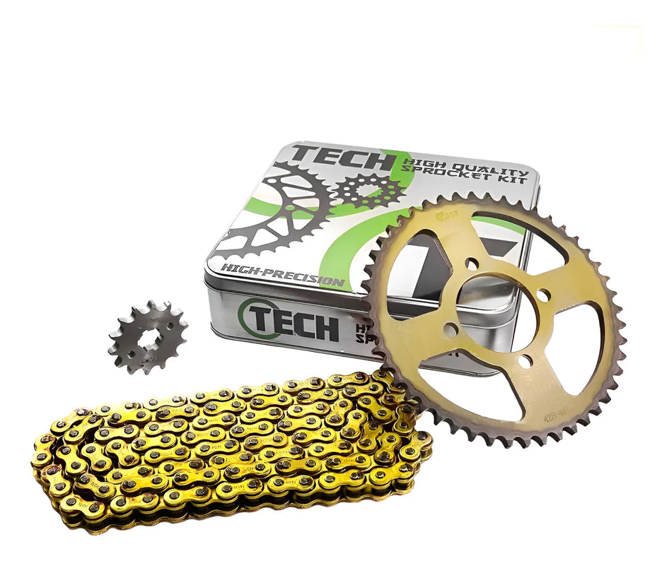 KIT DE ARRASTRE YAMAHA XTZ 125 - REFORZADO - GOLD - TECH