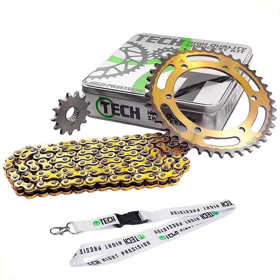 KIT DE ARRASTRE YAMAHA XTZ 250 - XT TENERE 250 - REFORZADO - GOLD - TECH