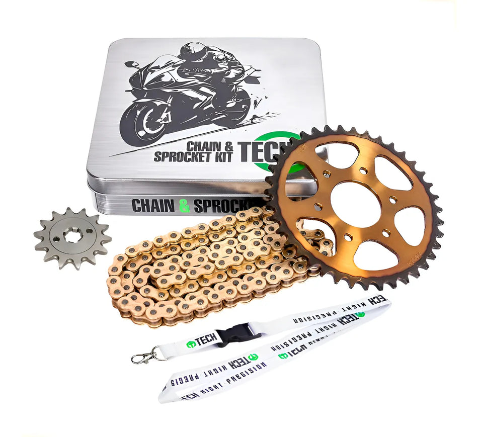 KIT DE ARRASTRE BAJAJ PULSAR NS 200 - AS 200 - REFORZADO - GOLD - TECH