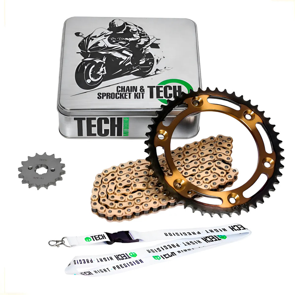 KIT DE ARRASTRE HONDA XR 190L - REFORZADO - GOLD - TECH