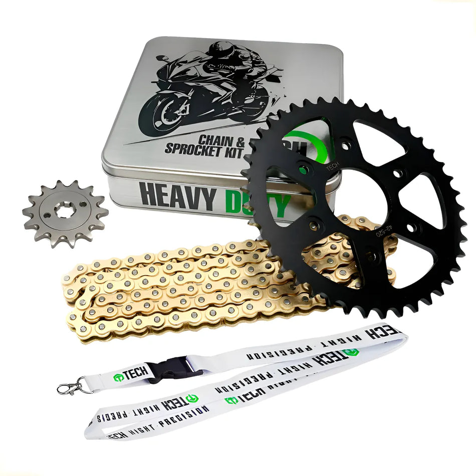 KIT DE ARRASTRE KTM 200 DUKE - 200 RC - REFORZADO - GOLD - TECH