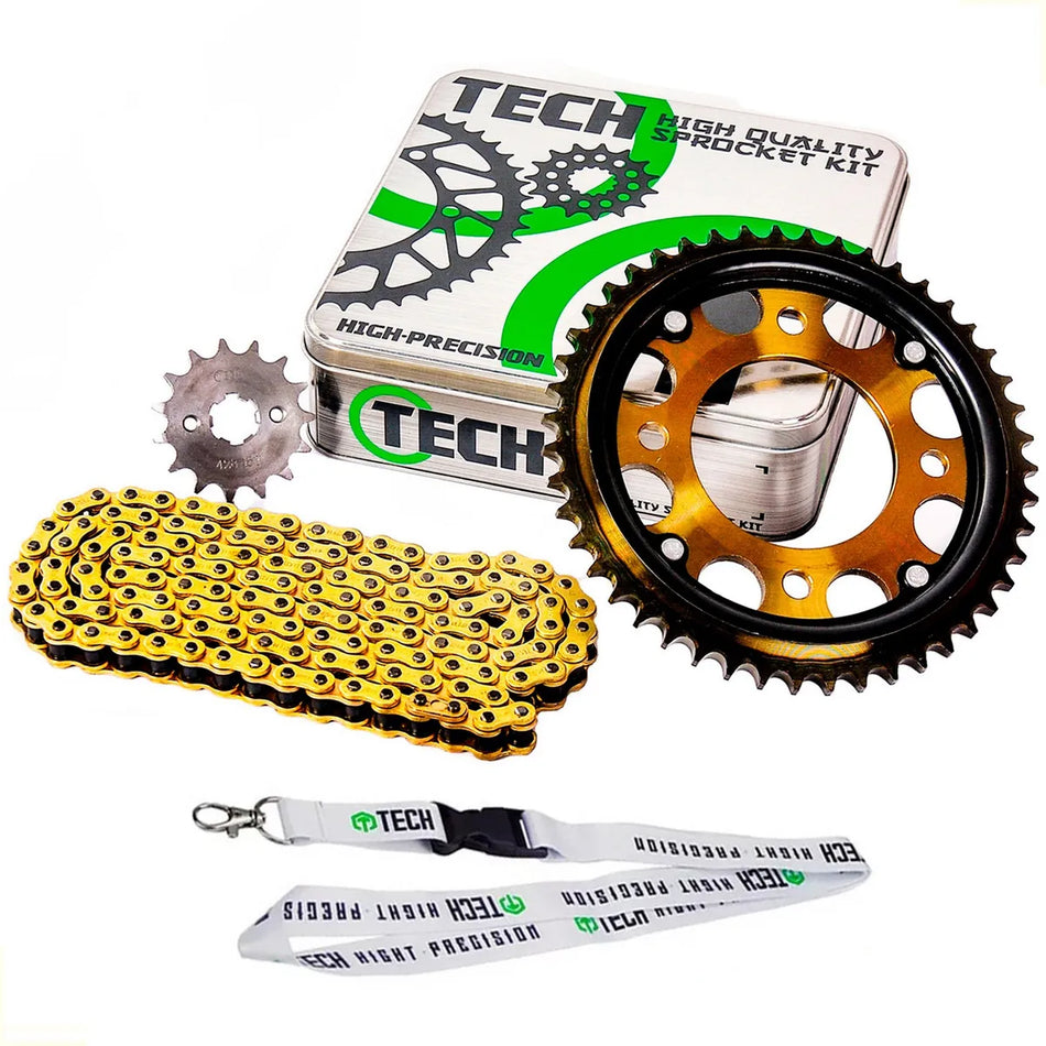 KIT DE ARRASTRE HONDA CBF 160 INVICTA - REFORZADO - GOLD - TECH