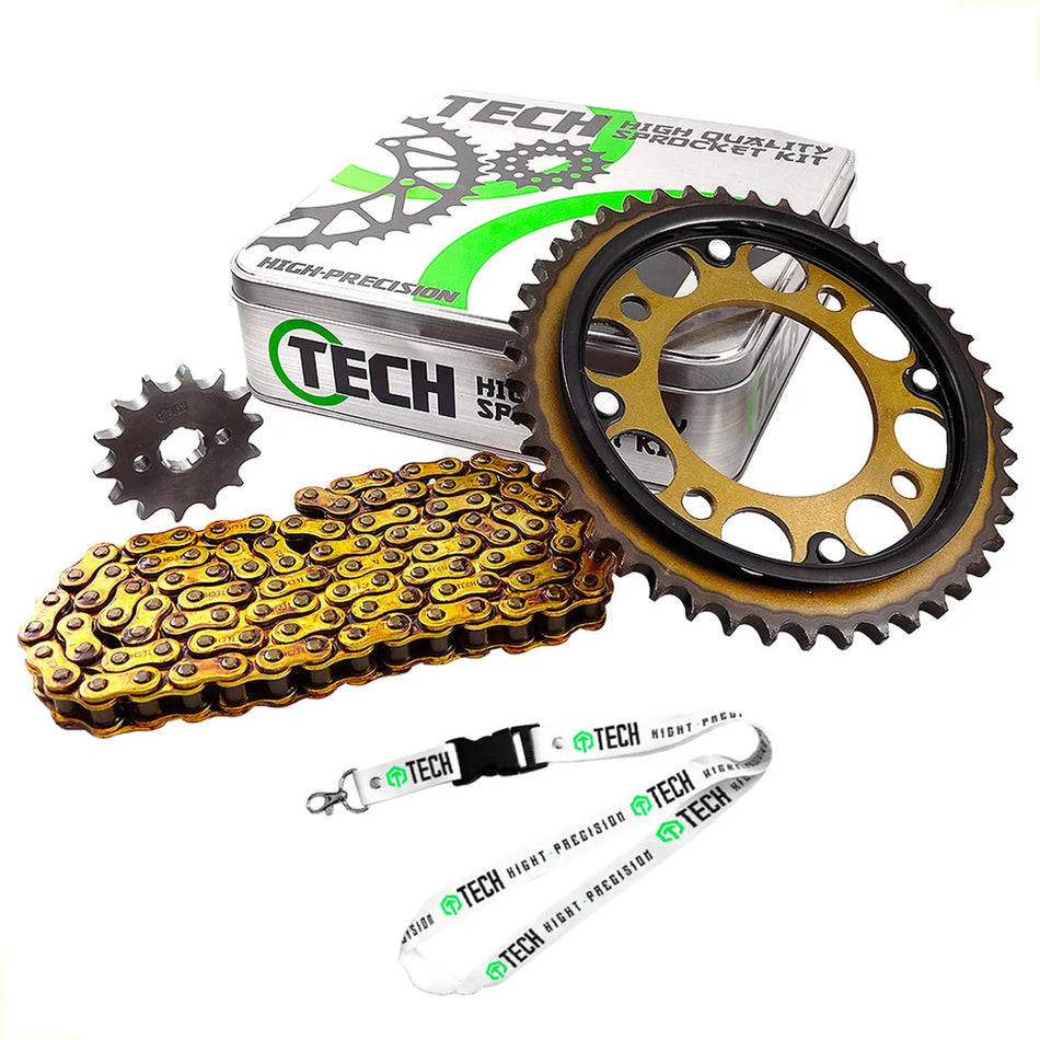KIT DE ARRASTRE HONDA CBF 110 - REFORZADO - GOLD - TECH