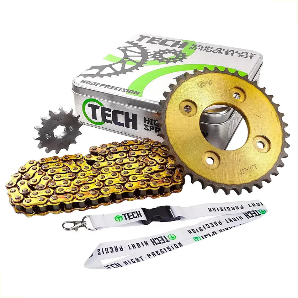 KIT DE ARRASTRE HONDA WAVE 110 S -  REFORZADO - GOLD - TECH