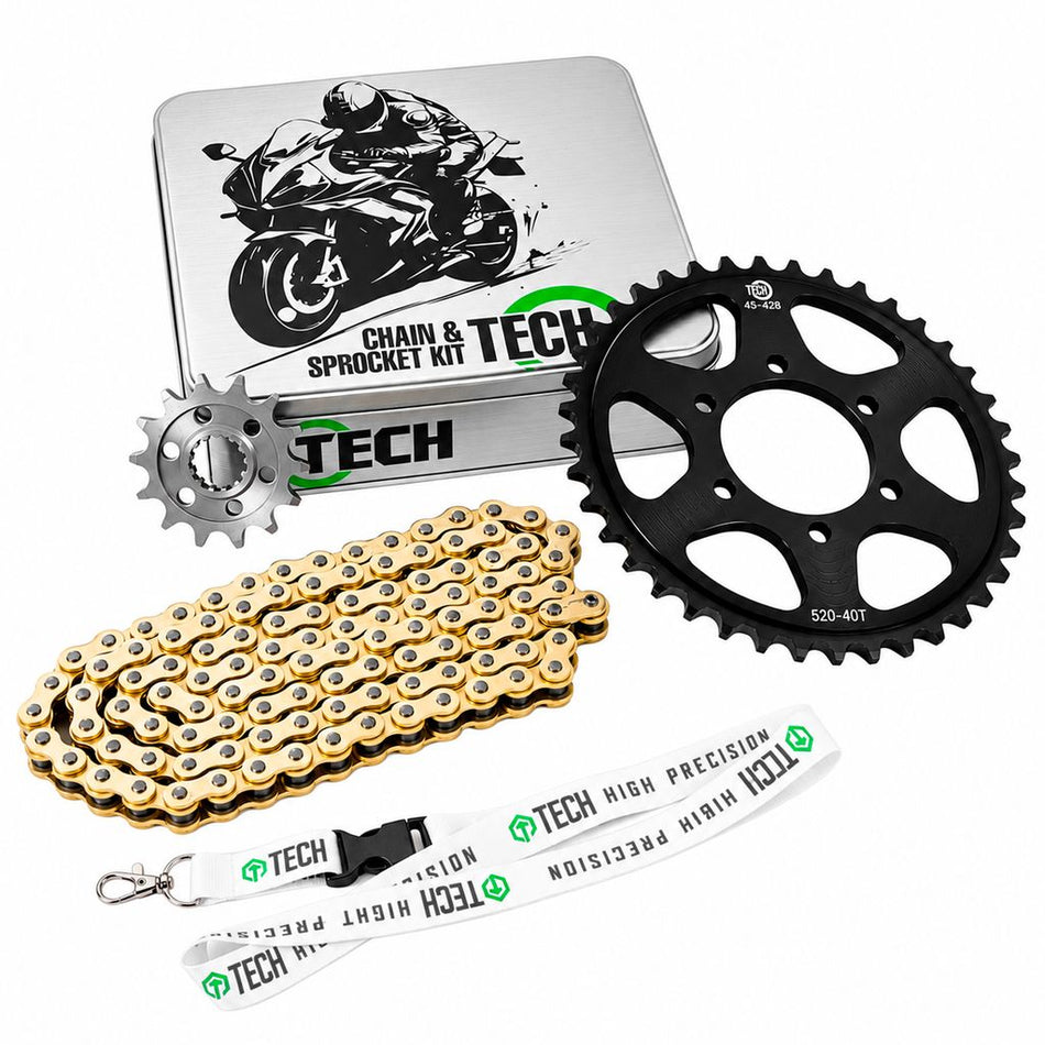 KIT DE ARRASTRE ITALIKA VORT-X 300/300R - REFORZADO - GOLD - TECH