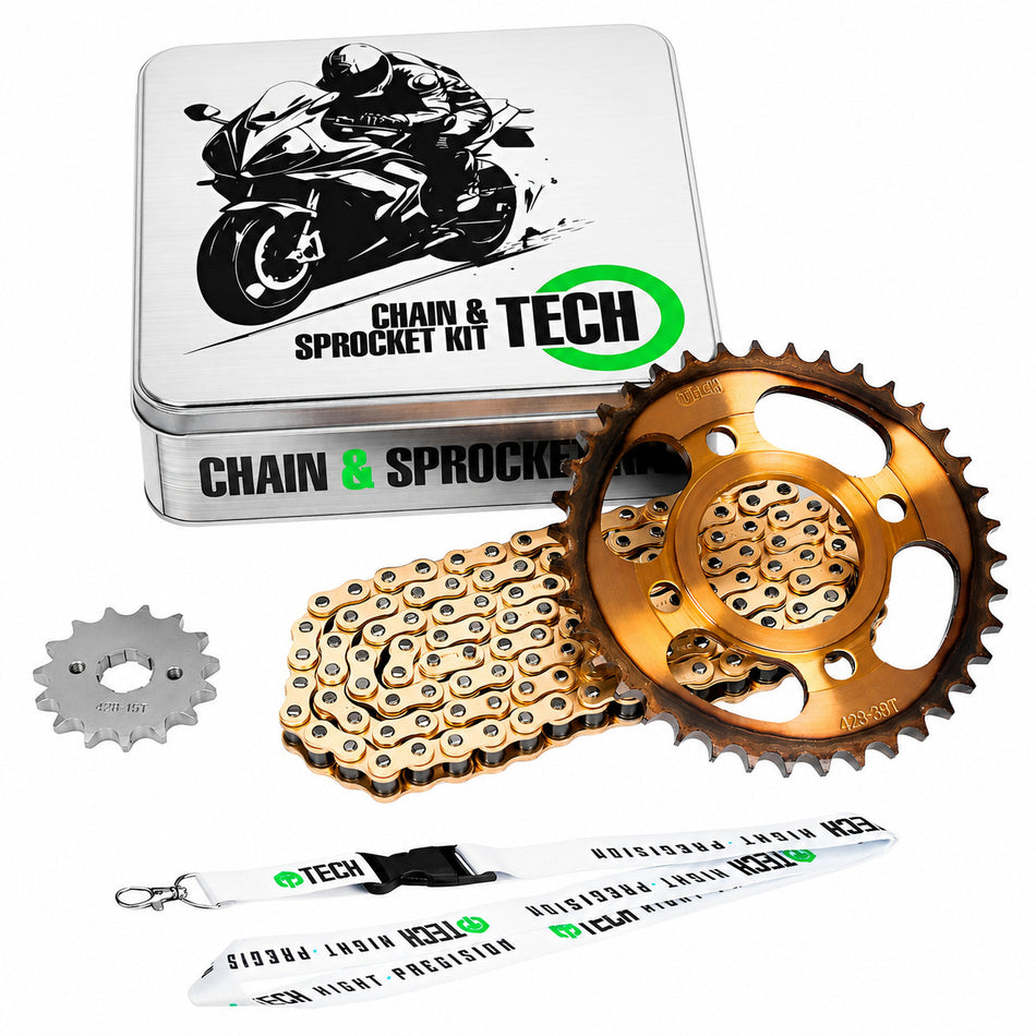 KIT DE ARRASTRE ITALIKA FT 150/200 - 180 TS - DM 200 - DT 150 SPORT - FIERZA 150 - FORZA 150 - REFORZADO - GOLD - TECH