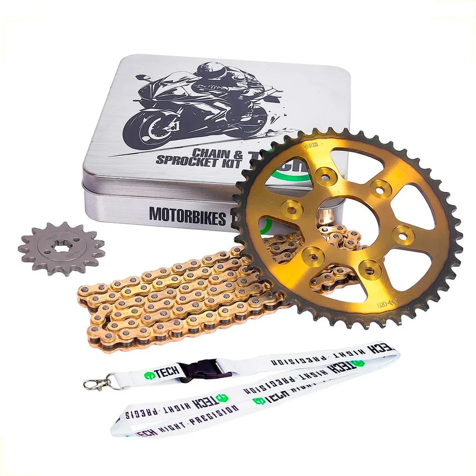 KIT DE ARRASTRE BAJAJ PULSAR N250  -  REFORZADO - GOLD - TECH