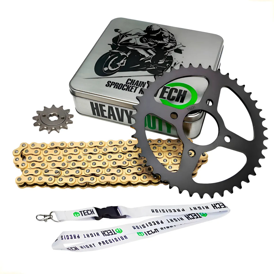 KIT DE ARRASTRE HERO XPULSE 200 - XPULSE 200 FI - XPULSE 200 X -  REFORZADO - GOLD - TECH